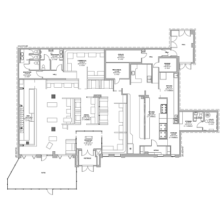 CAD DWG floor plan export sample for architectural drafting