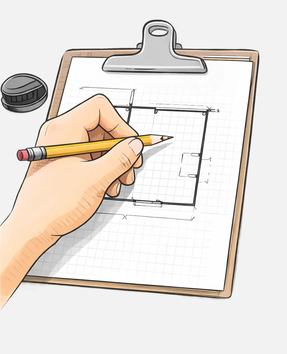 photo - hand sketching