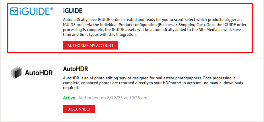 photo - iGUIDE PhotoHub integration