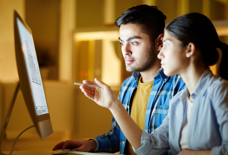 photo - Sharing an iGUIDE with the Team